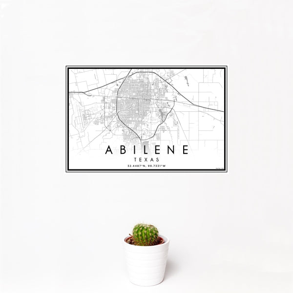 Abilene - Texas Classic Map Print
