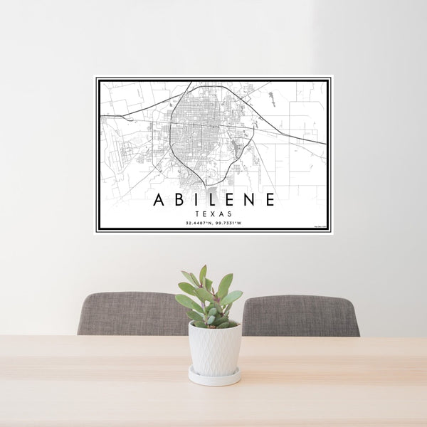 Abilene - Texas Classic Map Print