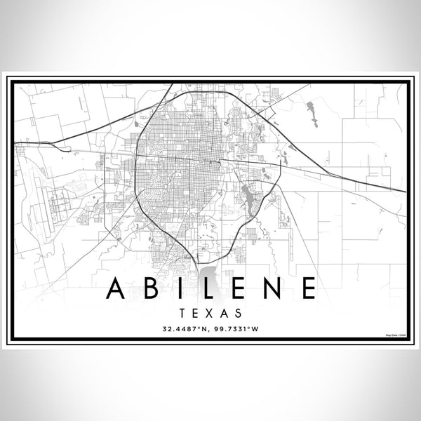 Abilene - Texas Classic Map Print