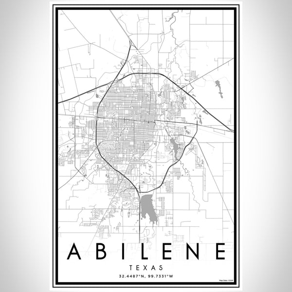 Abilene - Texas Classic Map Print