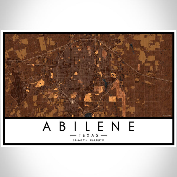 Abilene - Texas Map Print in Ember