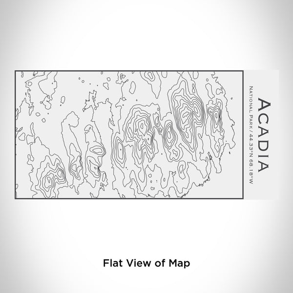 Rendered View of Acadia National Park Map Engraving on 17oz Stainless Steel Insulated Cola Bottle in White