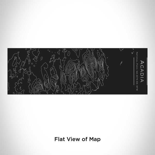 Rendered View of Acadia National Park Map Engraving on 10oz Stainless Steel Insulated Cup with Sliding Lid in Black