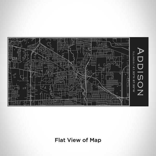 Addison - Illinois Map Insulated Bottle in Matte Black