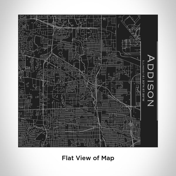 Addison - Illinois Map Tumbler in Matte Black