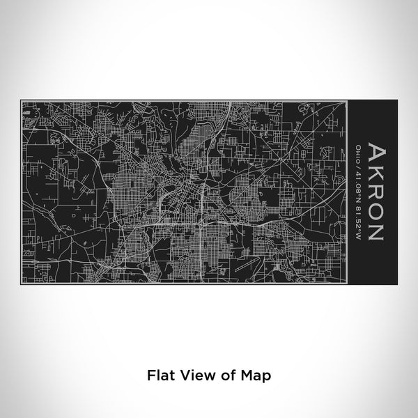 Akron - Ohio Map Insulated Bottle in Matte Black