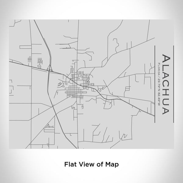 Rendered View of Alachua Florida Map Engraving on 20oz Stainless Steel Insulated Bottle with Bamboo Top
