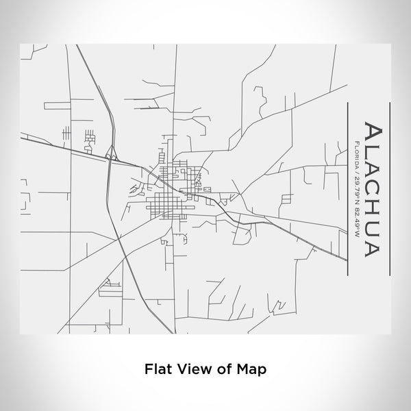 Rendered View of Alachua Florida Map Engraving on 20oz Stainless Steel Insulated Bottle with Bamboo Top in White