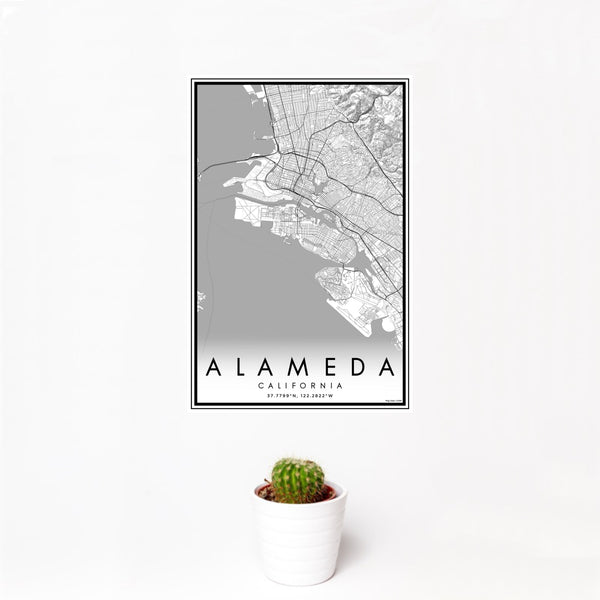 Alameda - California Classic Map Print