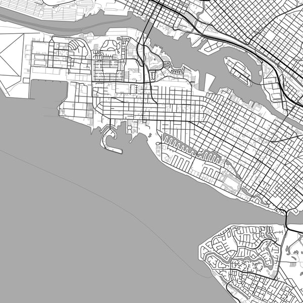 Alameda - California Classic Map Print