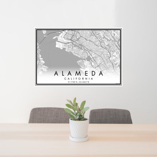 Alameda - California Classic Map Print