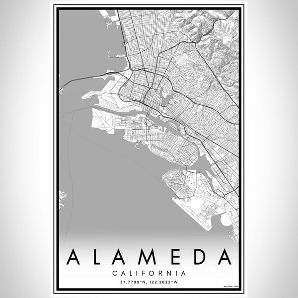 Alameda - California Classic Map Print