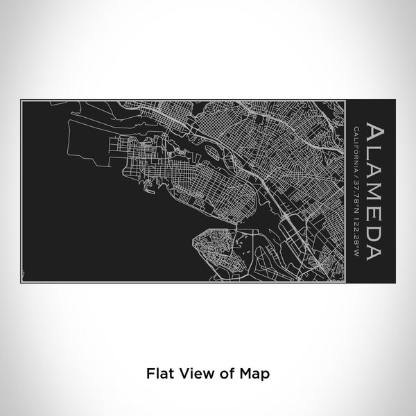 Alameda - California Map Insulated Bottle in Matte Black