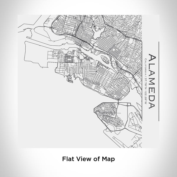 Rendered View of Alameda California Map Engraving on 17oz Stainless Steel Insulated Tumbler in White