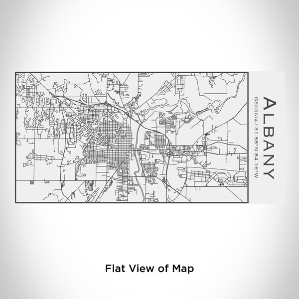 Rendered View of Albany Georgia Map Engraving on 17oz Stainless Steel Insulated Cola Bottle in White
