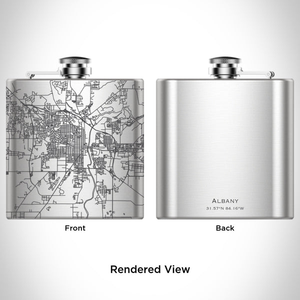 Albany - Georgia Map Hip Flask