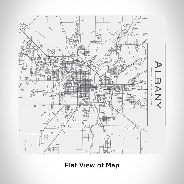 Rendered View of Albany Georgia Map Engraving on 17oz Stainless Steel Insulated Tumbler in White