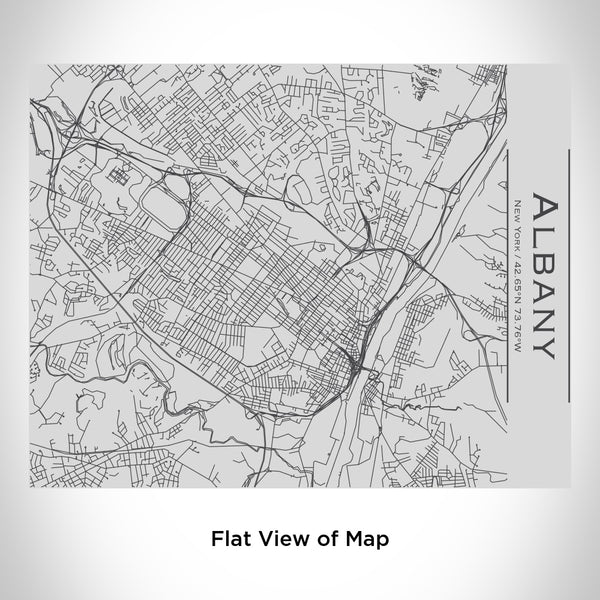 Albany - New York Map Bottle with Bamboo Top