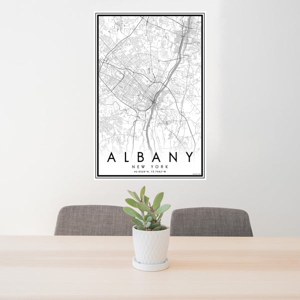Albany - New York Classic Map Print