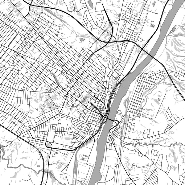 Albany - New York Classic Map Print