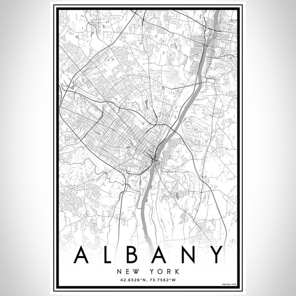 Albany - New York Classic Map Print