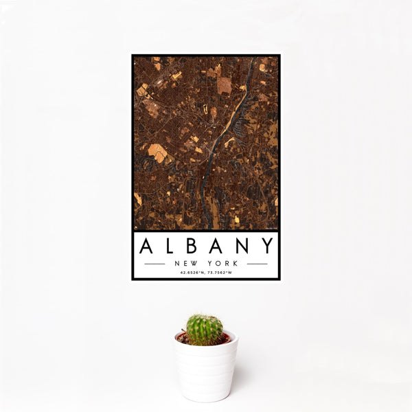 Albany - New York Map Print in Ember