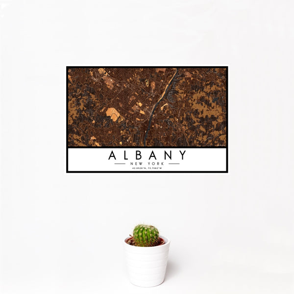 Albany - New York Map Print in Ember