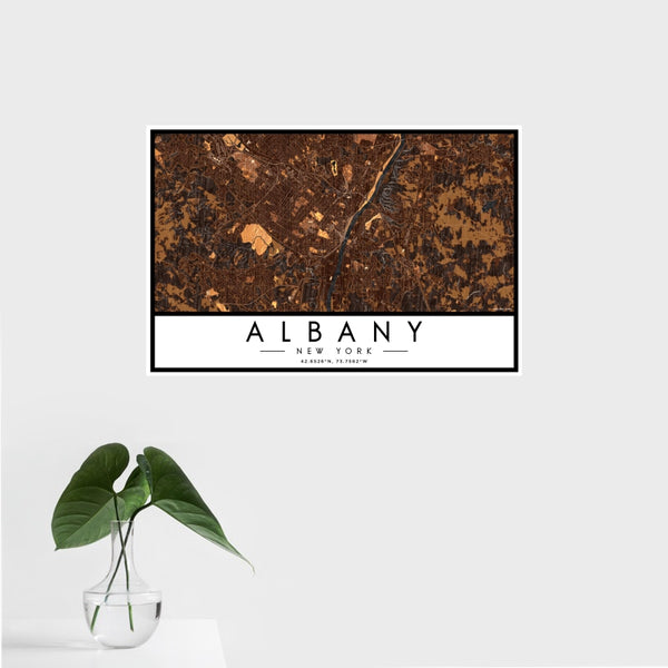 Albany - New York Map Print in Ember