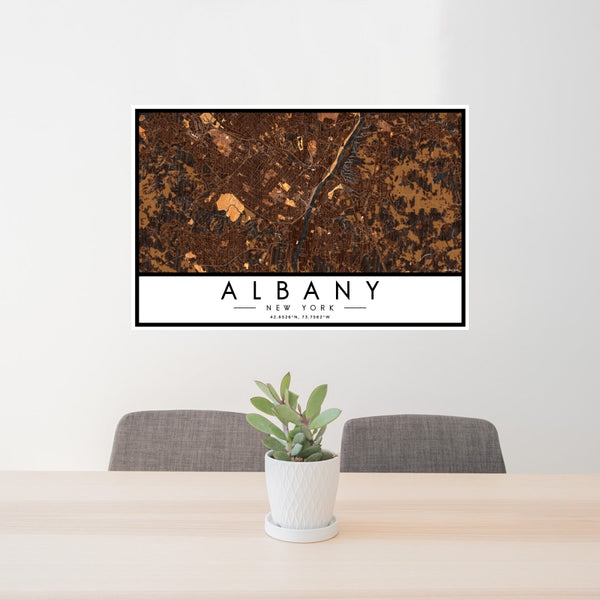 Albany - New York Map Print in Ember