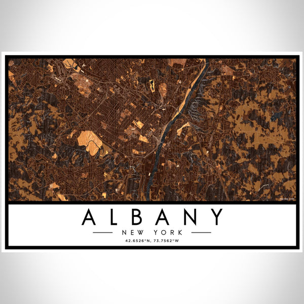 Albany - New York Map Print in Ember