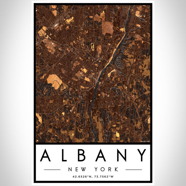 Albany - New York Map Print in Ember