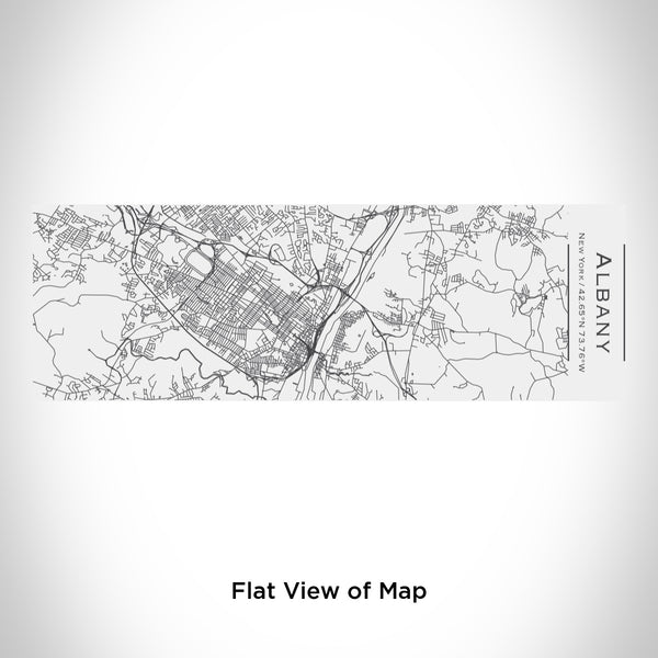 Rendered View of Albany New York Map Engraving on 10oz Stainless Steel Insulated Cup with Sliding Lid in White