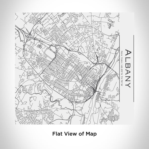 Rendered View of Albany New York Map Engraving on 17oz Stainless Steel Insulated Tumbler in White