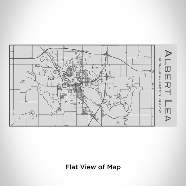 Rendered View of Albert Lea Minnesota Map Engraving on 17oz Stainless Steel Insulated Cola Bottle