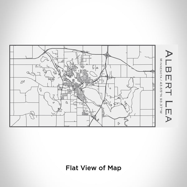 Rendered View of Albert Lea Minnesota Map Engraving on 17oz Stainless Steel Insulated Cola Bottle in White