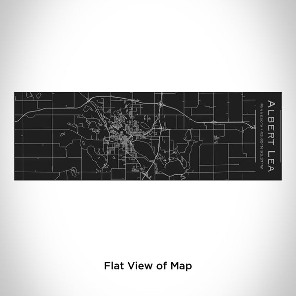 Rendered View of Albert Lea Minnesota Map Engraving on 10oz Stainless Steel Insulated Cup with Sliding Lid in Black