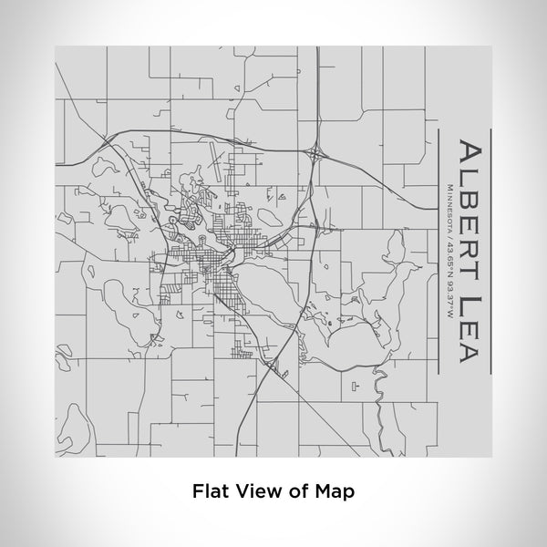 Rendered View of Albert Lea Minnesota Map Engraving on 17oz Stainless Steel Insulated Tumbler