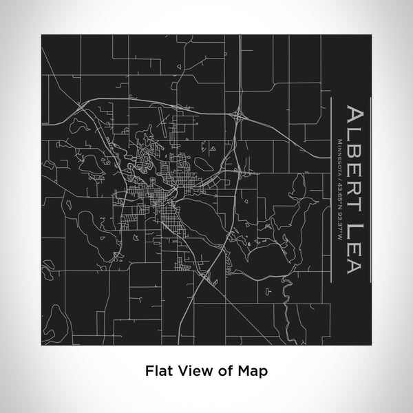 Rendered View of Albert Lea Minnesota Map Engraving on 17oz Stainless Steel Insulated Tumbler in Black