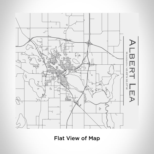 Rendered View of Albert Lea Minnesota Map Engraving on 17oz Stainless Steel Insulated Tumbler in White