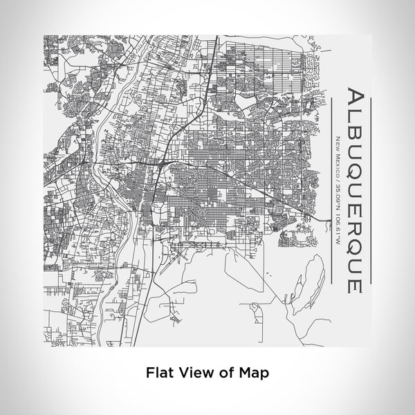 Rendered View of Albuquerque New Mexico Map Engraving on 17oz Stainless Steel Insulated Tumbler in White