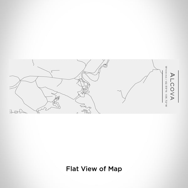 Rendered View of Alcova Wyoming Map Engraving on 10oz Stainless Steel Insulated Cup with Sliding Lid in White