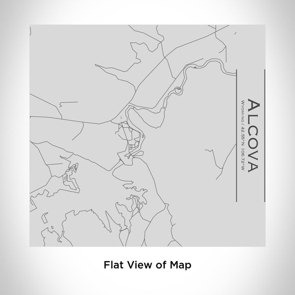 Rendered View of Alcova Wyoming Map Engraving on 17oz Stainless Steel Insulated Tumbler