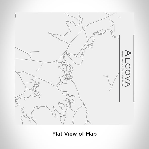 Rendered View of Alcova Wyoming Map Engraving on 17oz Stainless Steel Insulated Tumbler in White