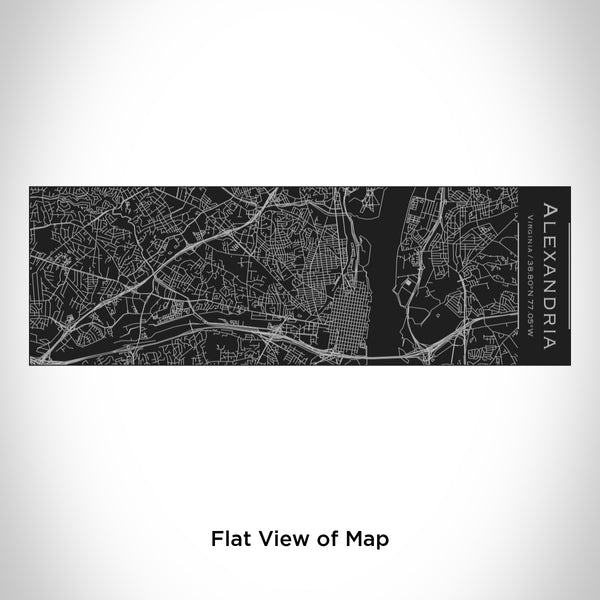 Rendered View of Alexandria Virginia Map Engraving on 10oz Stainless Steel Insulated Cup with Sliding Lid in Black