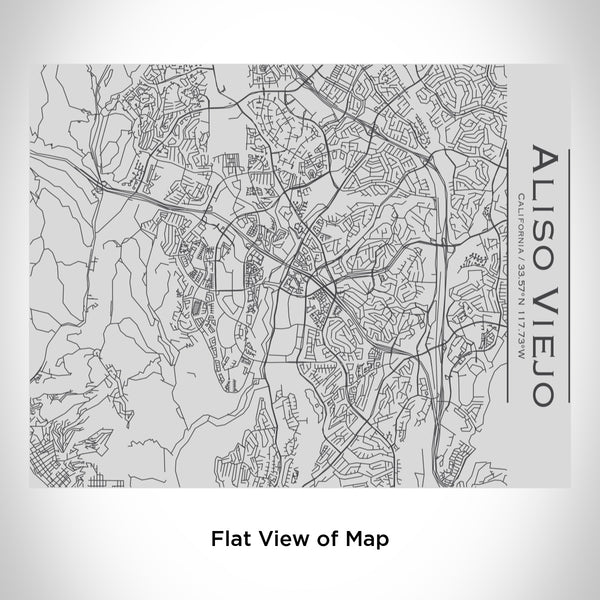 Rendered View of Aliso Viejo California Map Engraving on 20oz Stainless Steel Insulated Bottle with Bamboo Top