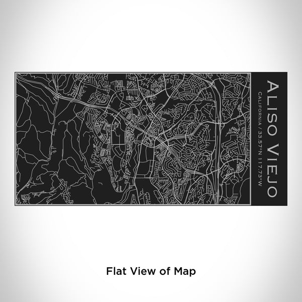 Rendered View of Aliso Viejo California Map Engraving on 17oz Stainless Steel Insulated Cola Bottle in Black
