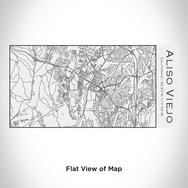 Rendered View of Aliso Viejo California Map Engraving on 17oz Stainless Steel Insulated Cola Bottle in White