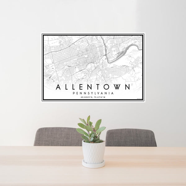 Allentown - Pennsylvania Classic Map Print