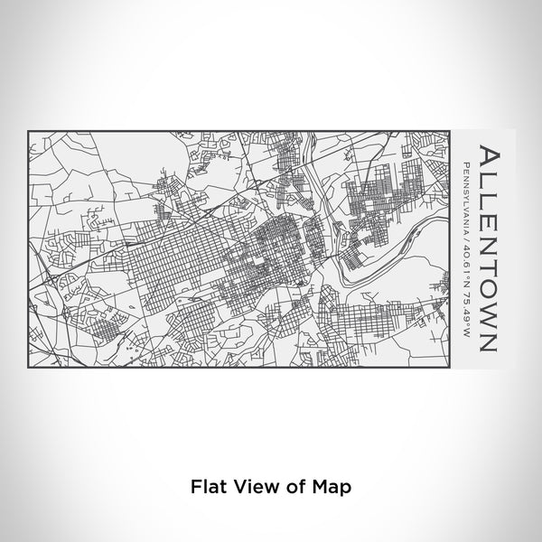 Rendered View of Allentown Pennsylvania Map Engraving on 17oz Stainless Steel Insulated Cola Bottle in White