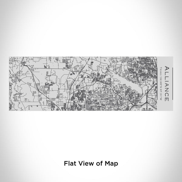 Rendered View of Alliance Texas Map Engraving on 10oz Stainless Steel Insulated Cup with Sipping Lid